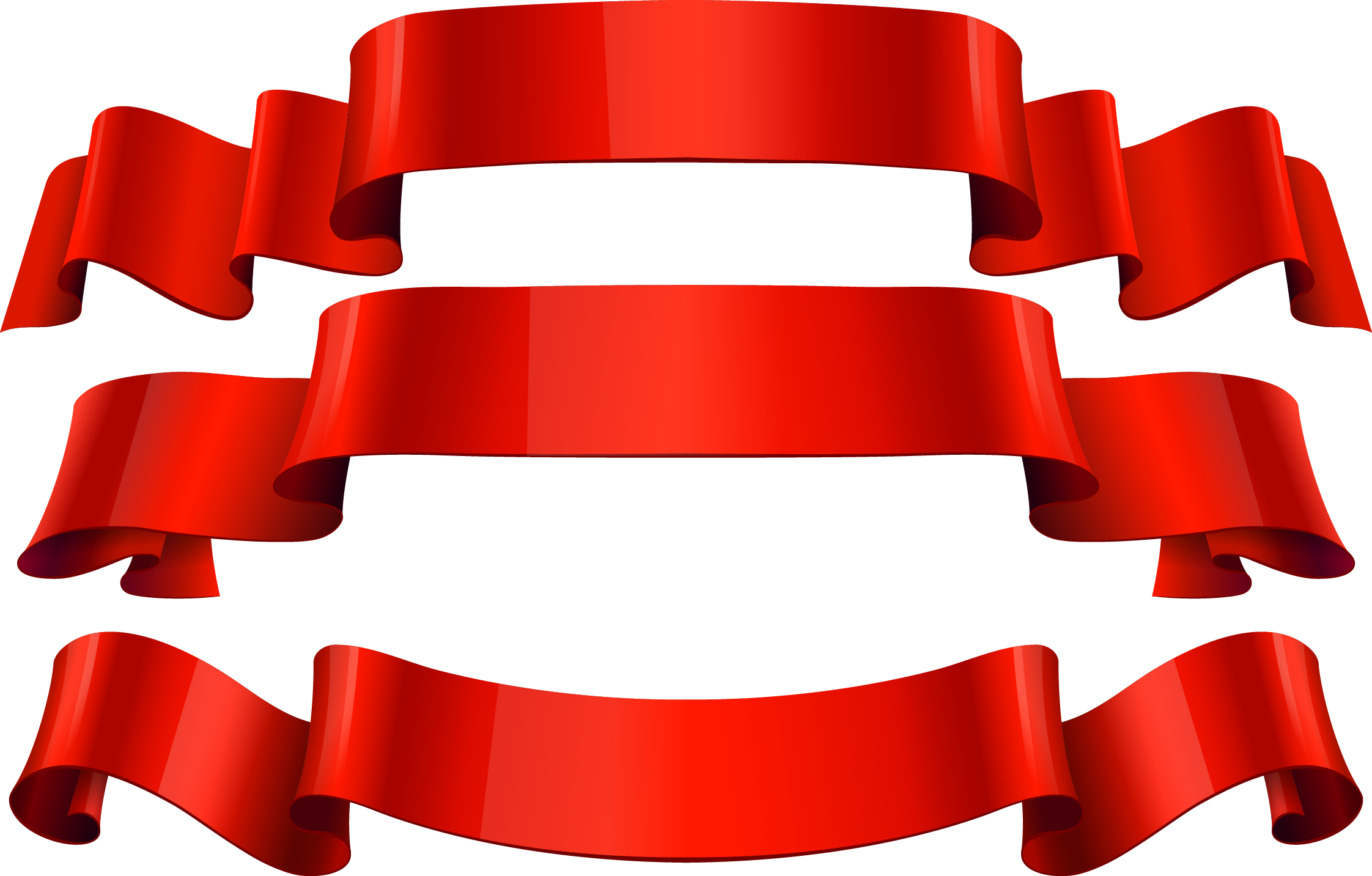 Red Banner Clip Art - Ribbon Vector (2244x1433)