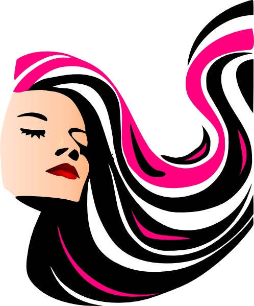 Breast Cancer Pink Hair Clip Art At Clker - Gift Certificate Template Hair Salon (498x599)