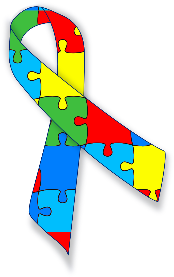 Blue Bow Clip Art Also Mental Health Awareness Ribbon - Autism Ribbon Yard Sign (688x1101)