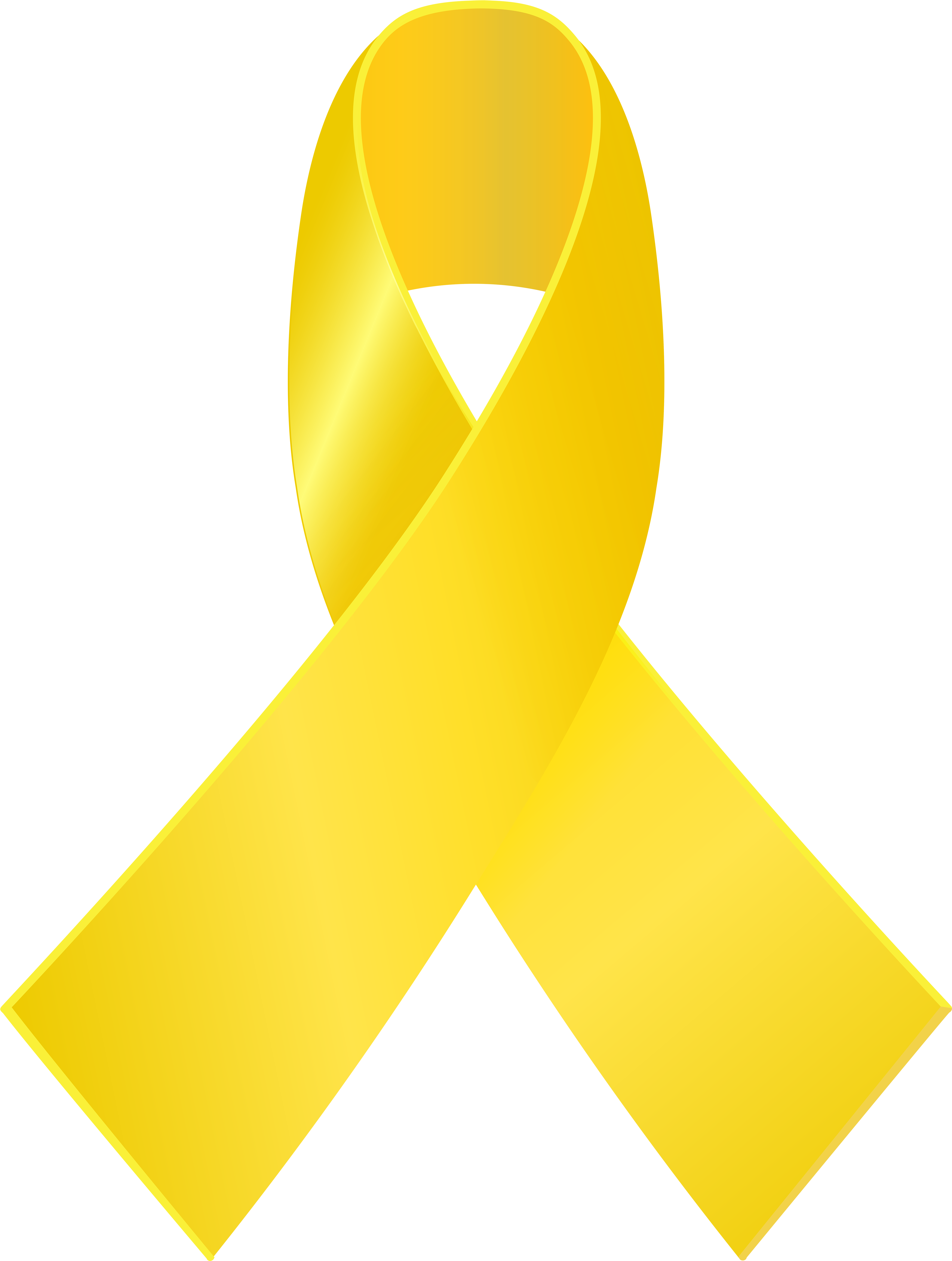 Yellow Awareness Ribbon Png Clip Art - Circle (4531x6000)