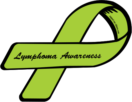 Custom Ribbon Lymphoma Awareness Lymphoma Cancer Ribbons - Lymphoma Awareness Ribbon (455x350)