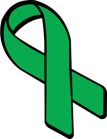 Burgundy Awareness Ribbon Clip Art - Green Awareness Ribbon Clip Art (350x454)
