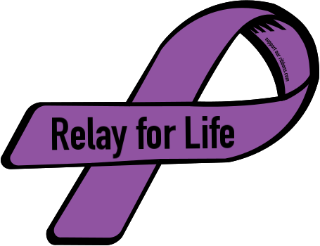 Ribbon Clipart Relay - Eating Disorder Awareness Ribbon (455x350)