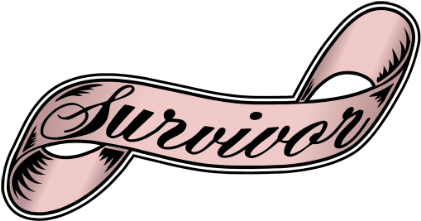 Survivor Pink Ribbon Temporary Tattoo - Tattoo (500x364)