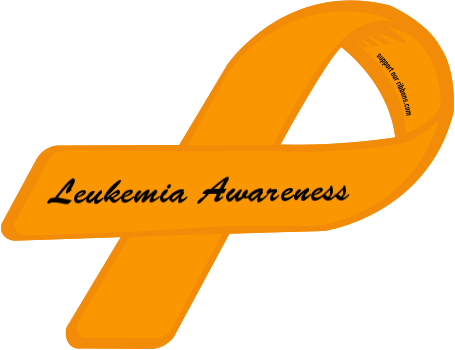 Custom Ribbon Leukemia Awareness Leukemia Ribbons - Leukemia Cancer Ribbon (455x350)