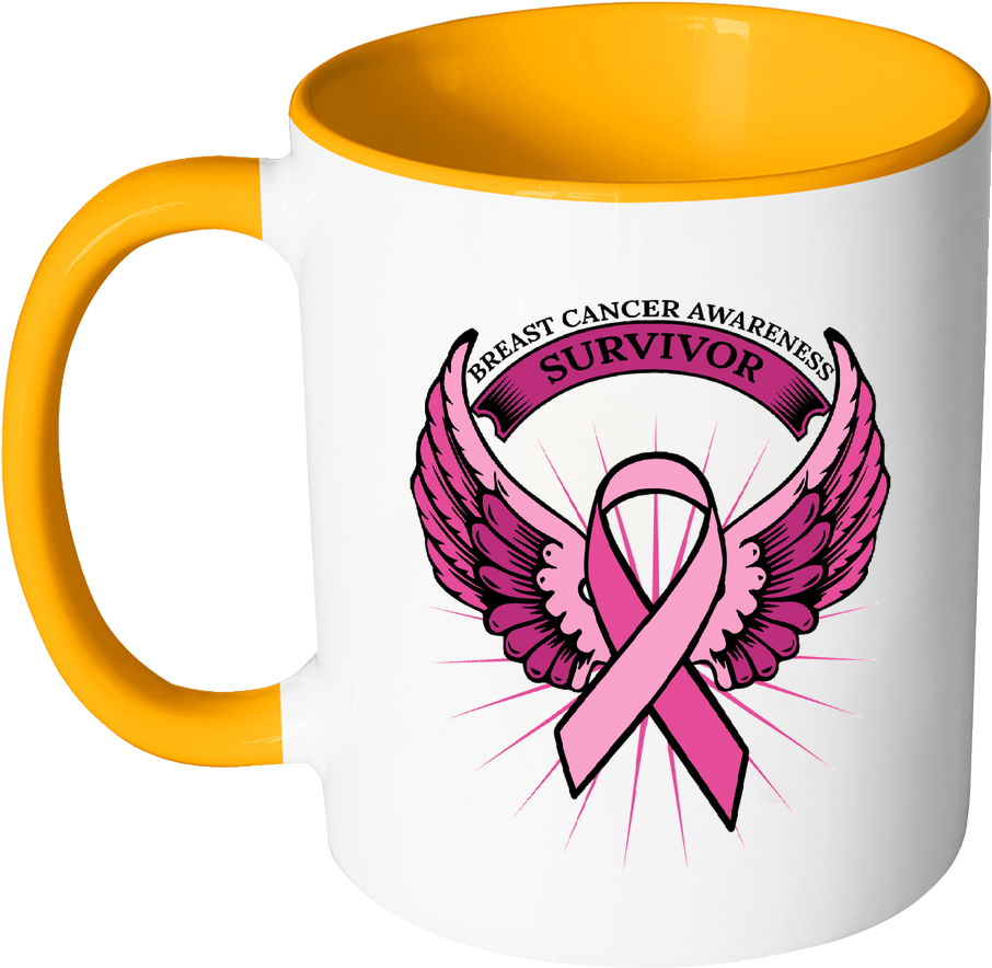Breast Cancer Awareness Survivor Pink Ribbon Merchandise - Like A Boss Pug Dog Black 11 Oz Accent Coffee Mug (1024x1024)