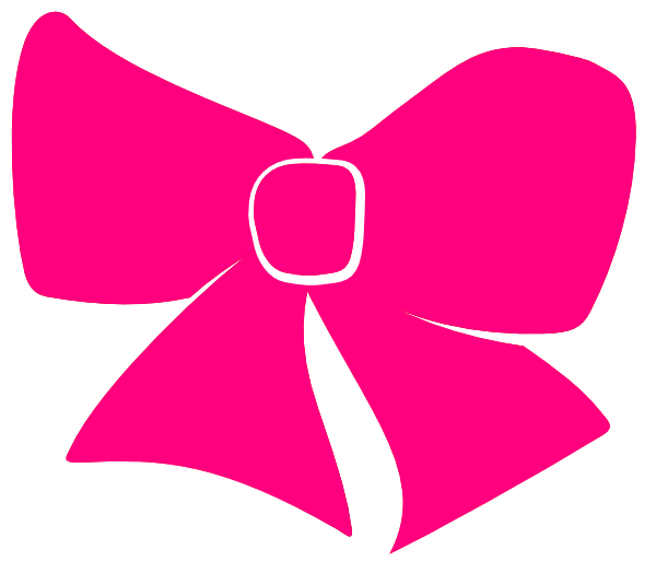 Pink Cheer Bow Clipart (600x524)
