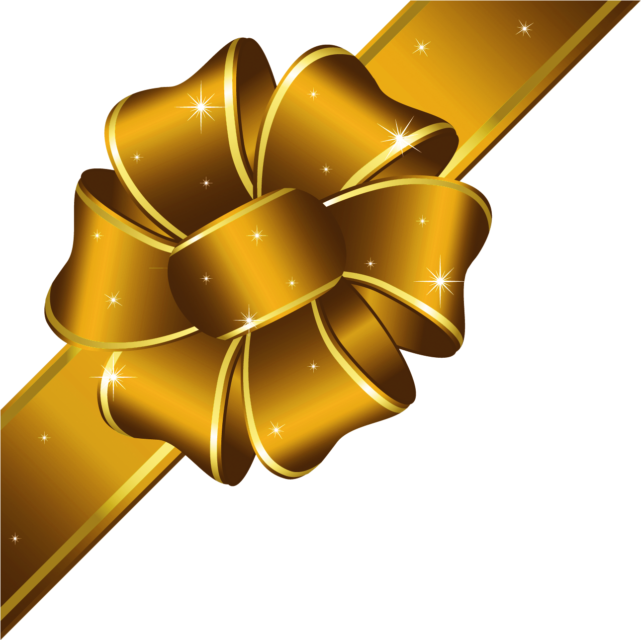 Gold Bow Clipart - Gold Ribbon Bow Png (1872x1884)