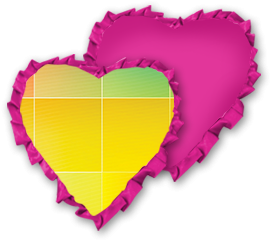 Color Gradient Layout Background Velvet Heart Shape - Red (284x426)