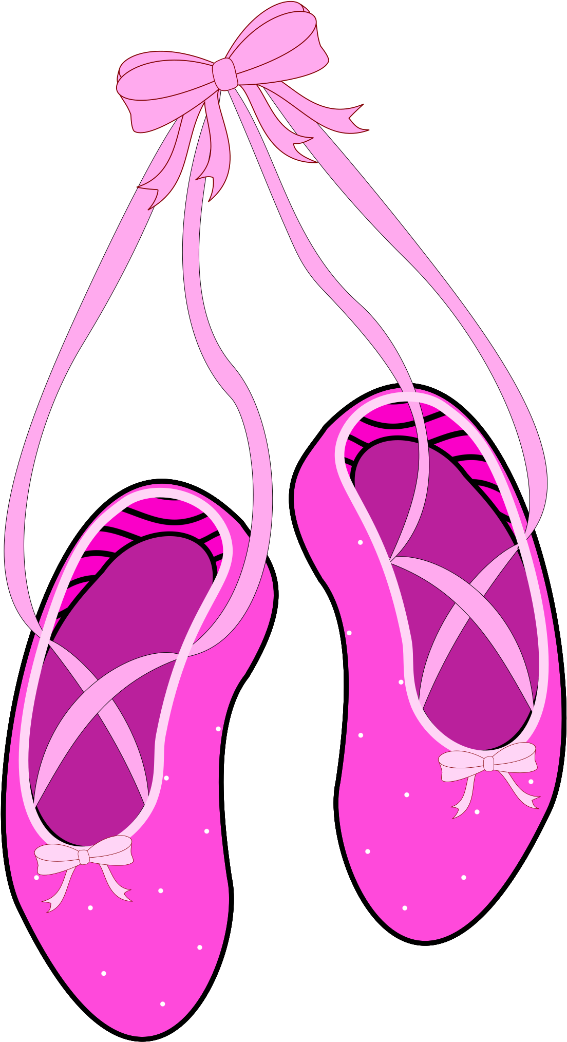 Manificent Design Ballet Shoes With Ribbons Clipart - Manificent Design Ballet Shoes With Ribbons Clipart (1475x2400)