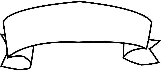 Banner Black, Outline, White, Signs, Symbols, Ribbon, - Transparent Background Ribbon Clipart (641x285)