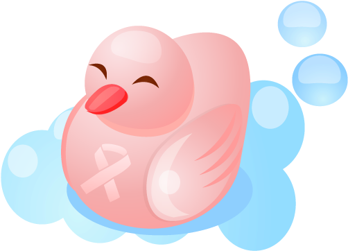 Bath Duck Icon Png - Cute Pink Icon Baby (512x512)