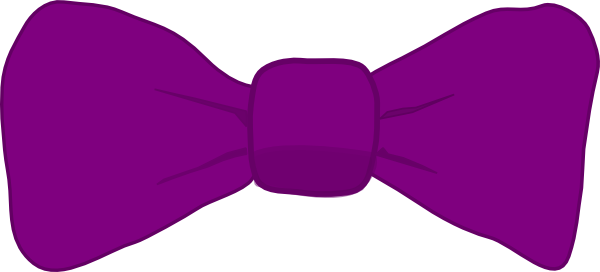 Purple Bowtie Clip Art At Clkercom Vector Clip Art - Purple Bow Tie Clipart (600x272)