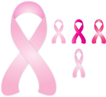 Pink Ribbon Ribbon Pink Awareness Cancer S - Breast Cancer (373x340)