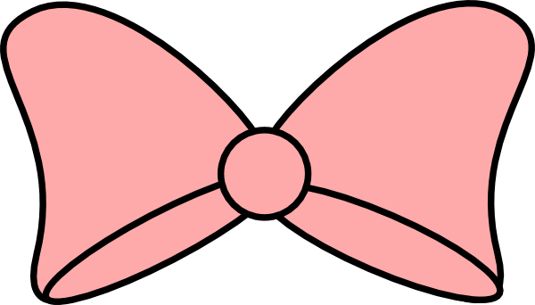 Pink Bow Black Trim Clip Art At Clkercom Vector Online - Pink Bow Clip Art (600x342)