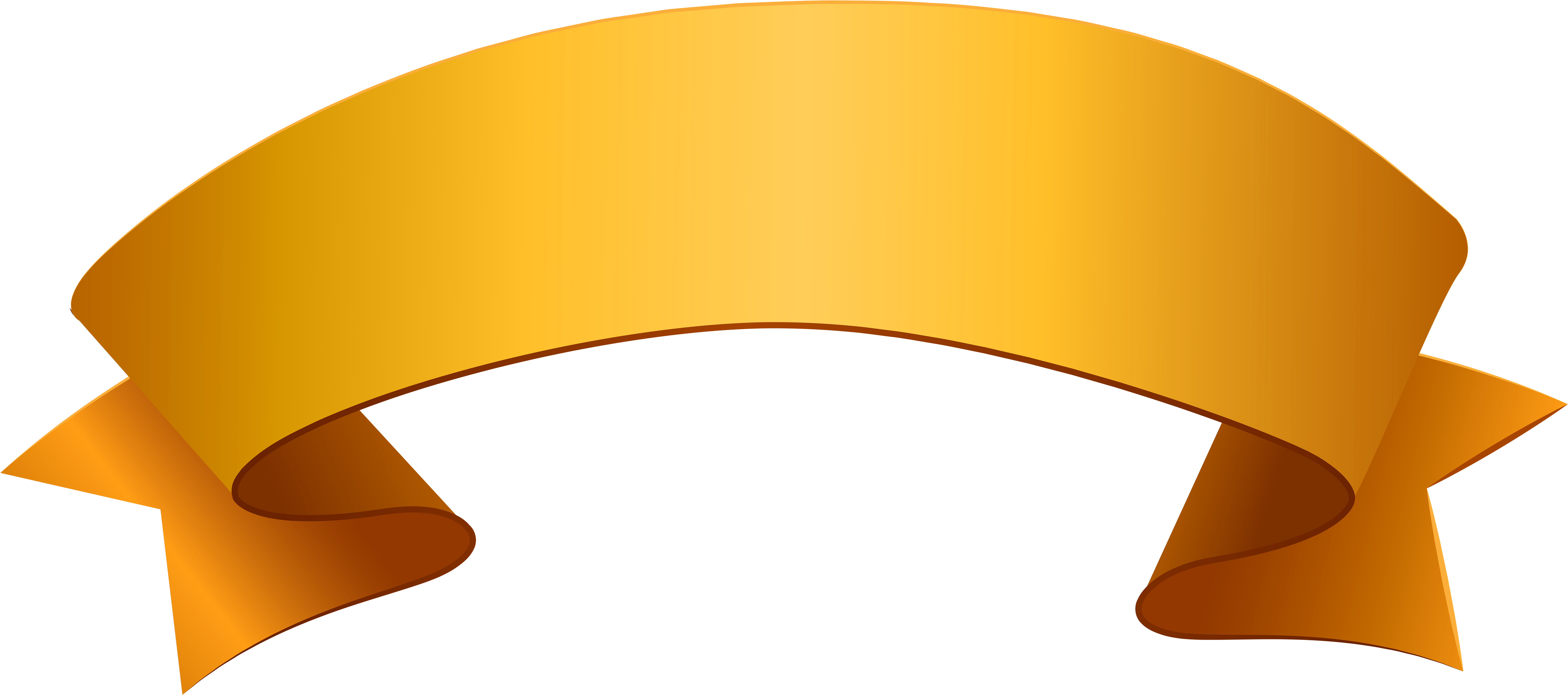 Banner Orange Ribbon Clip Art - Kurdela Logo Png (8000x3714)