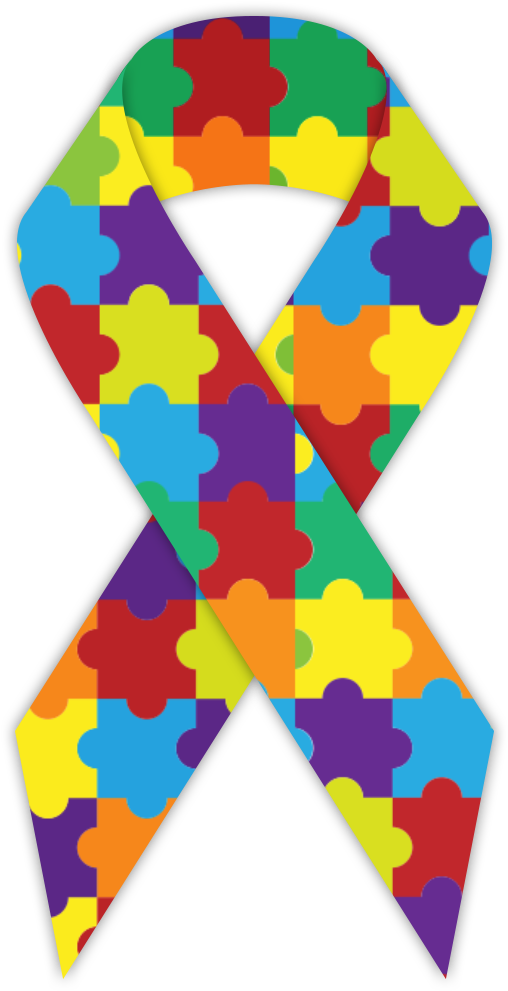 Autism Ribbon - Autism Awareness Ribbon Png (593x1000)