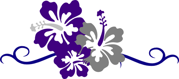 Border Png - Clip Art Hawaiian Flower (600x265)