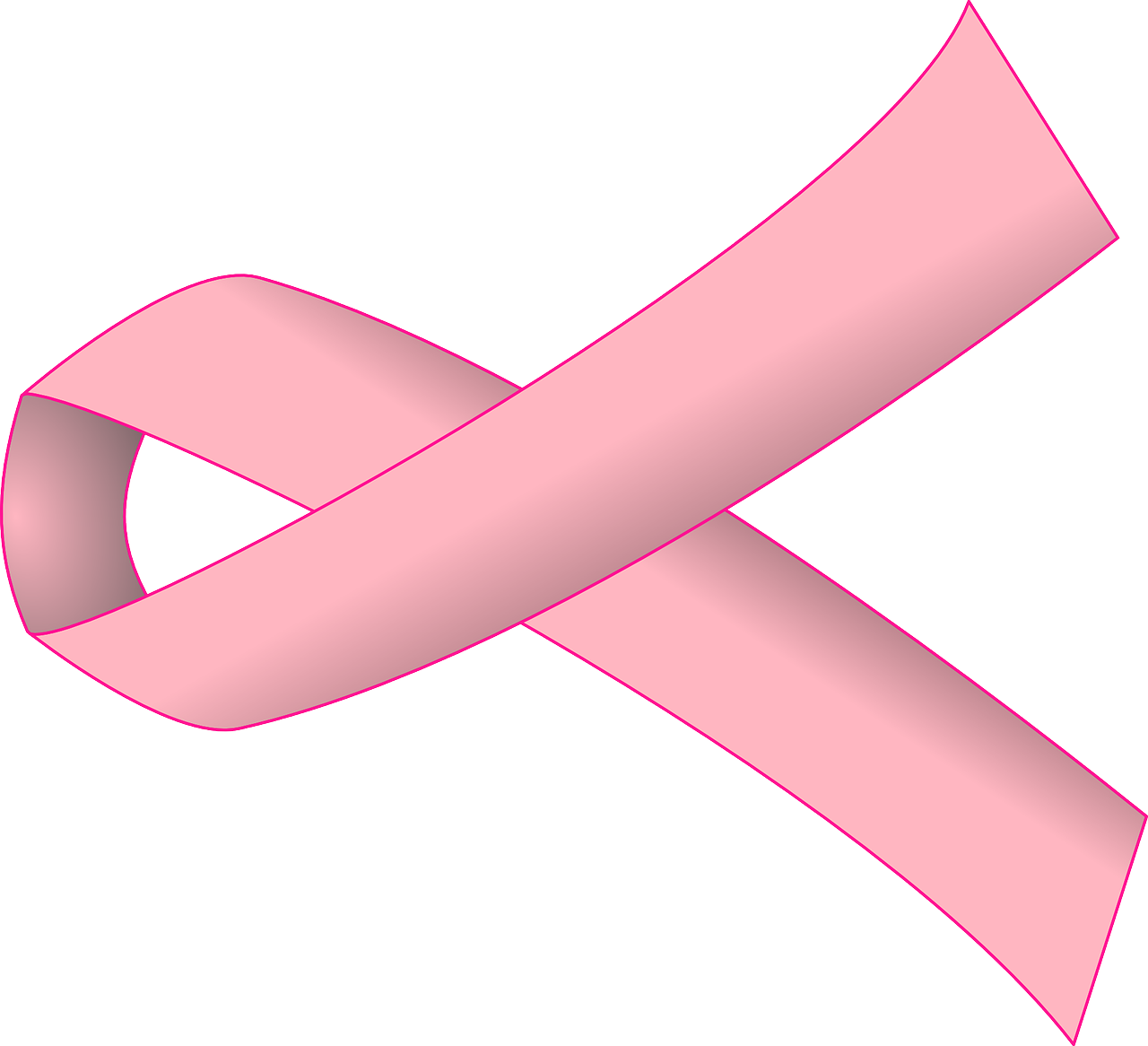 The Month Of October Is Dedicated To Breast Cancer - Pink Ribbon Clip Art (1280x1166)