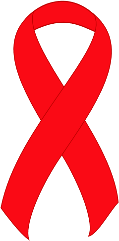 Awareness Ribbon Clipart - Red Ribbon Drug Free (260x514)
