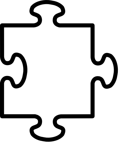 5 Puzzle Cliparts - Draw A Puzzle Piece (498x595)
