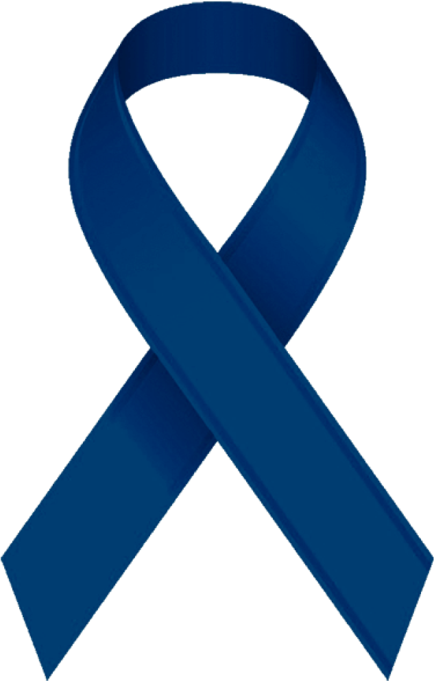 Blue Ribbon - Navy Blue Cancer Ribbon (640x1013)