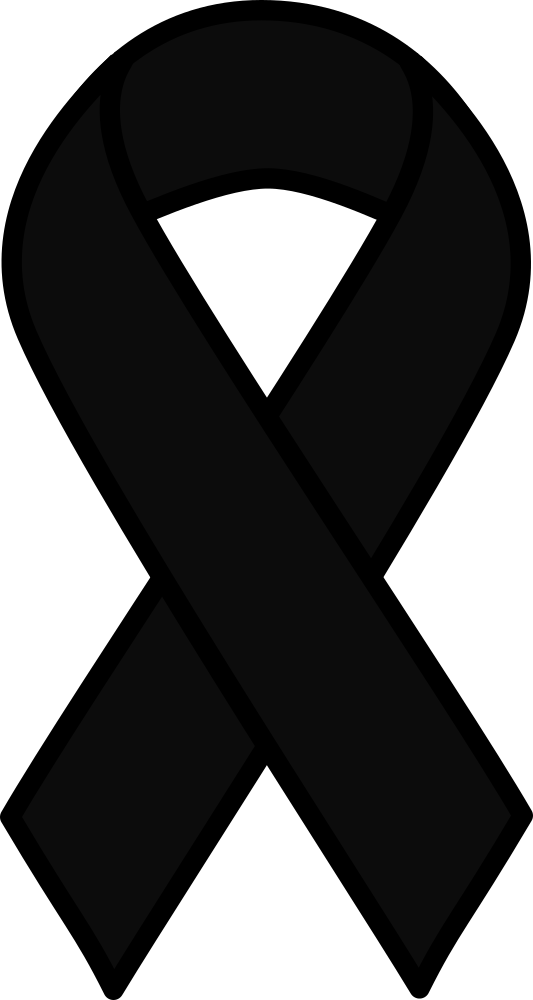 Black Melanoma Ribbon - Black Cancer Ribbon (1278x2400)