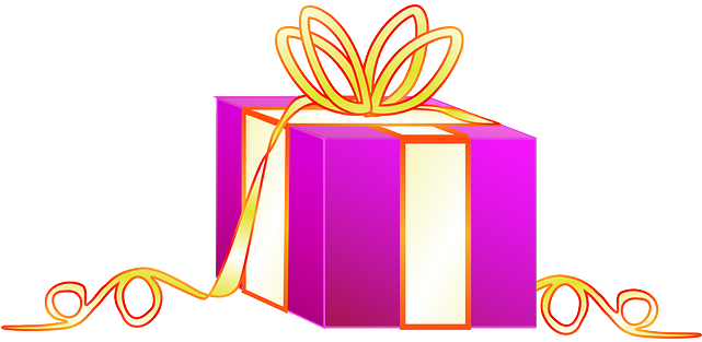 Cartoon, Ribbon, Gift, Birthday, Christmas - Birthday Clip Arts Png (640x320)