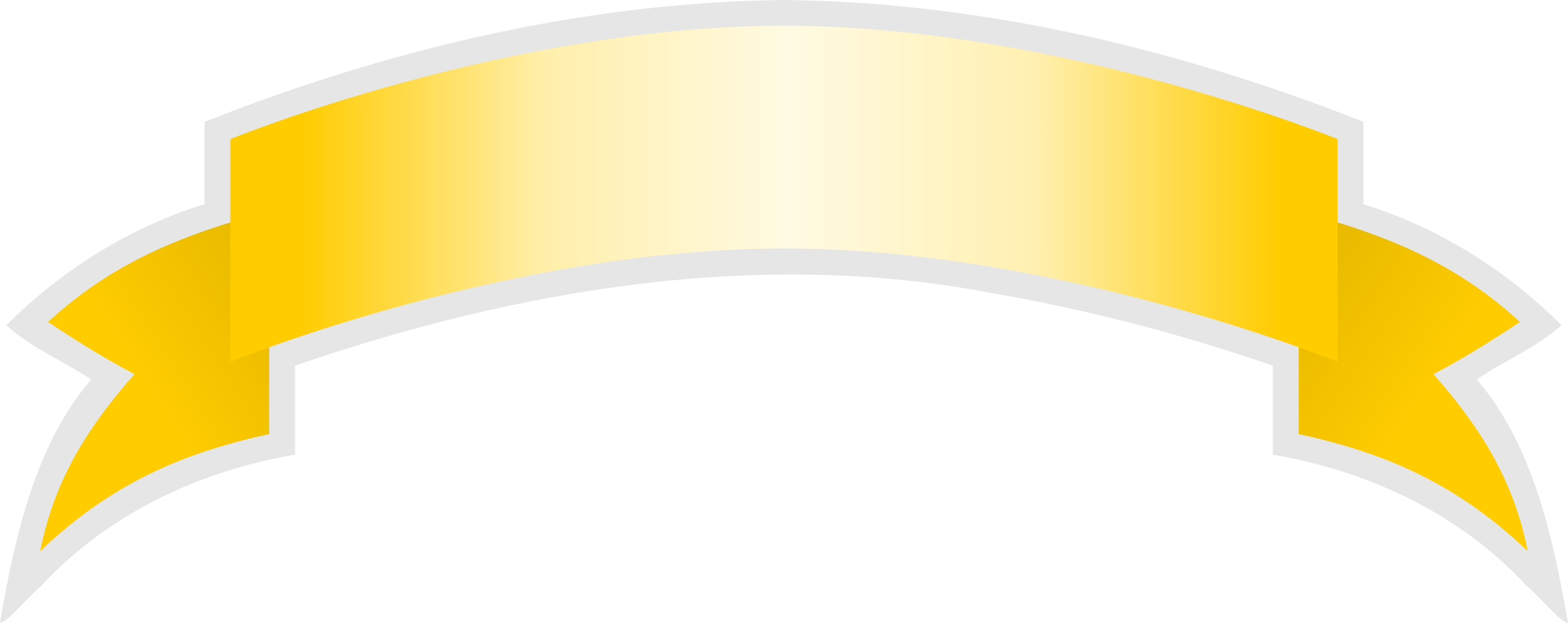 Big Image - White Ribbon Banner Png (2400x954)