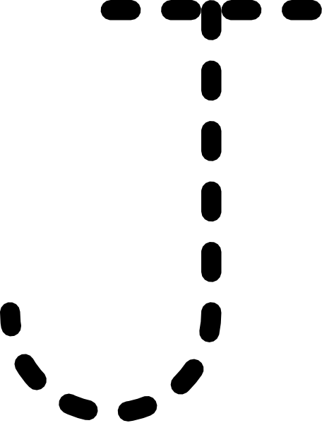 Free Vector Alphabet Tracing Letter J Clip Art - Letter J Tracing Page (456x598)