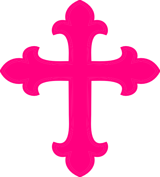 Pink - Cross - Clipart - Pink Cross Clipart (540x599)
