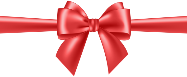 Red Bow Transparent Clip Art - Gold Bow Ribbon Png (600x248)