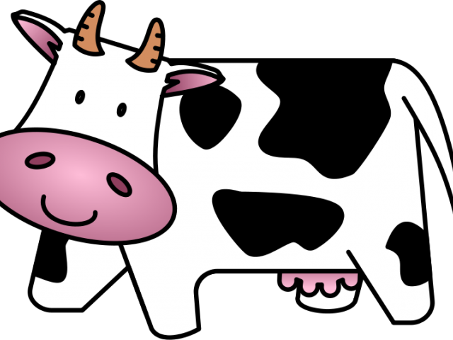 Cute Cow Clipart - Cow Cartoon (640x480)