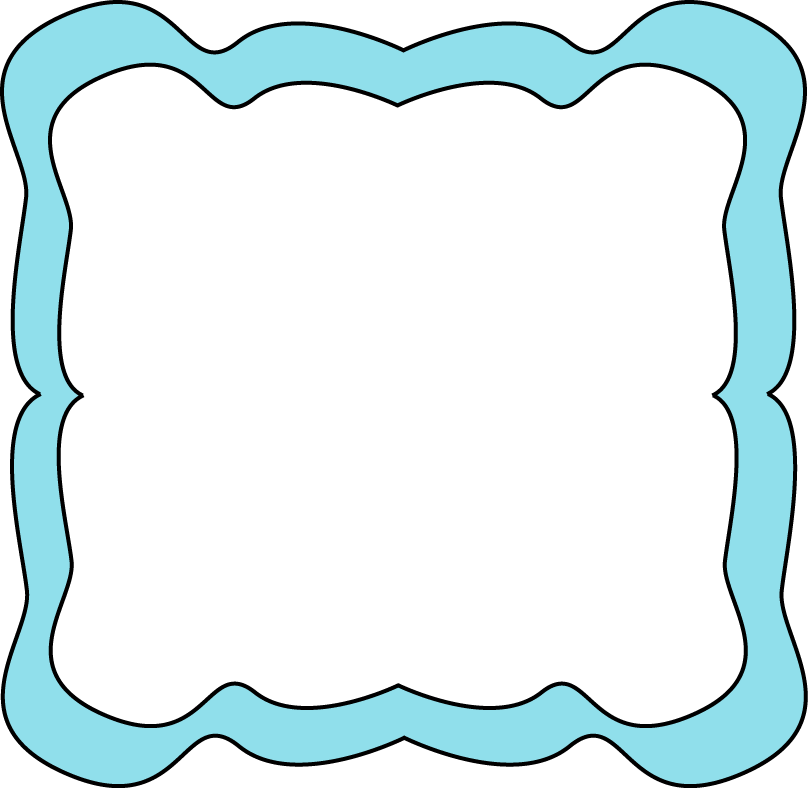 Pink Fancy Borders Clipart - Light Blue Picture Frame (808x788)