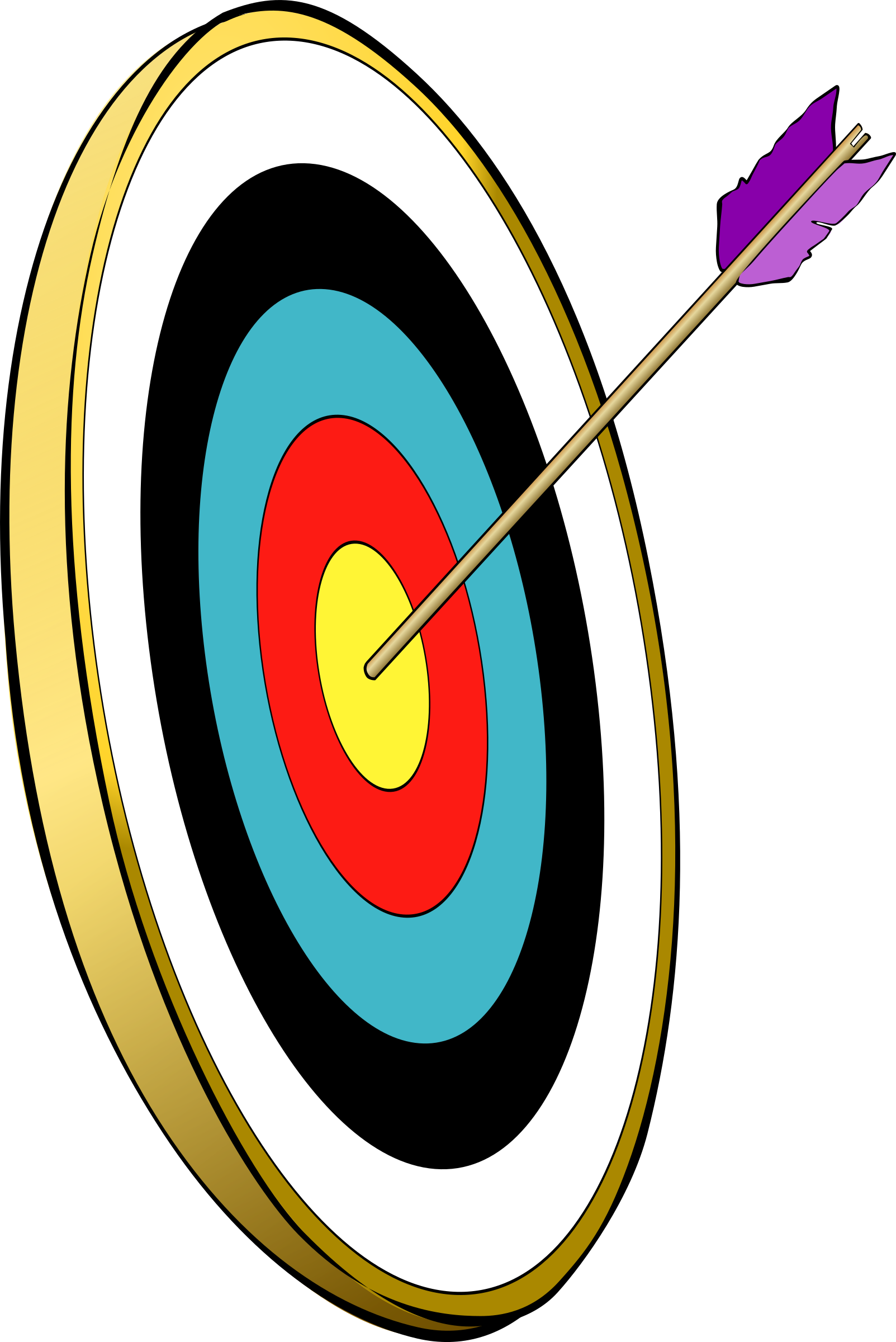 In The Gold - Target Clipart (1603x2400)