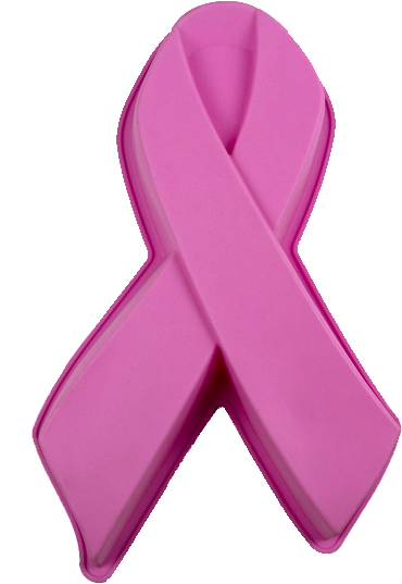 Breast Cancer Ribbon Cake Pan With Stand By Fanpans - Pink Cancer Ribbon Cake Pan With Stand, Cake Pans & (600x600)