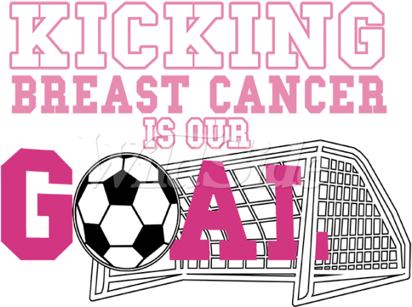 Kicking Breast Cancer Is Our Goal - Kid's Breast Cancer Awareness Shirt Kicking Breast (600x600)