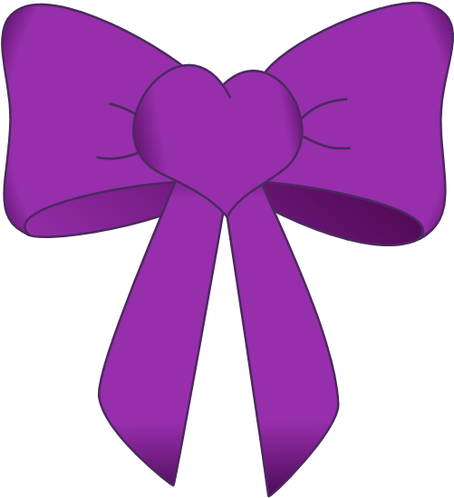 Clip Arts Related To - Purple Bow Transparent (600x600)