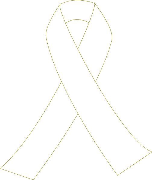 Yellow Ribbon Outline Clip Art At Clipart Library - White Cancer Ribbon Png (504x598)