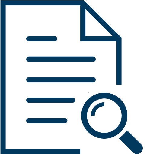 Icon Of Fact Sheet With Magnifier Symbol - Icon Of Fact Sheet With Magnifier Symbol (512x512)