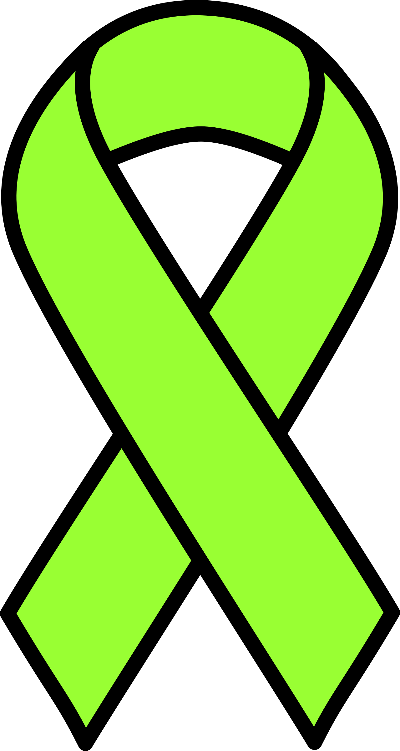 Big Image - Lime Green Cancer Ribbon (1279x2400)