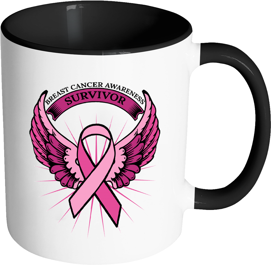 Breast Cancer Awareness Survivor Pink Ribbon Merchandise - Mug (1024x1024)