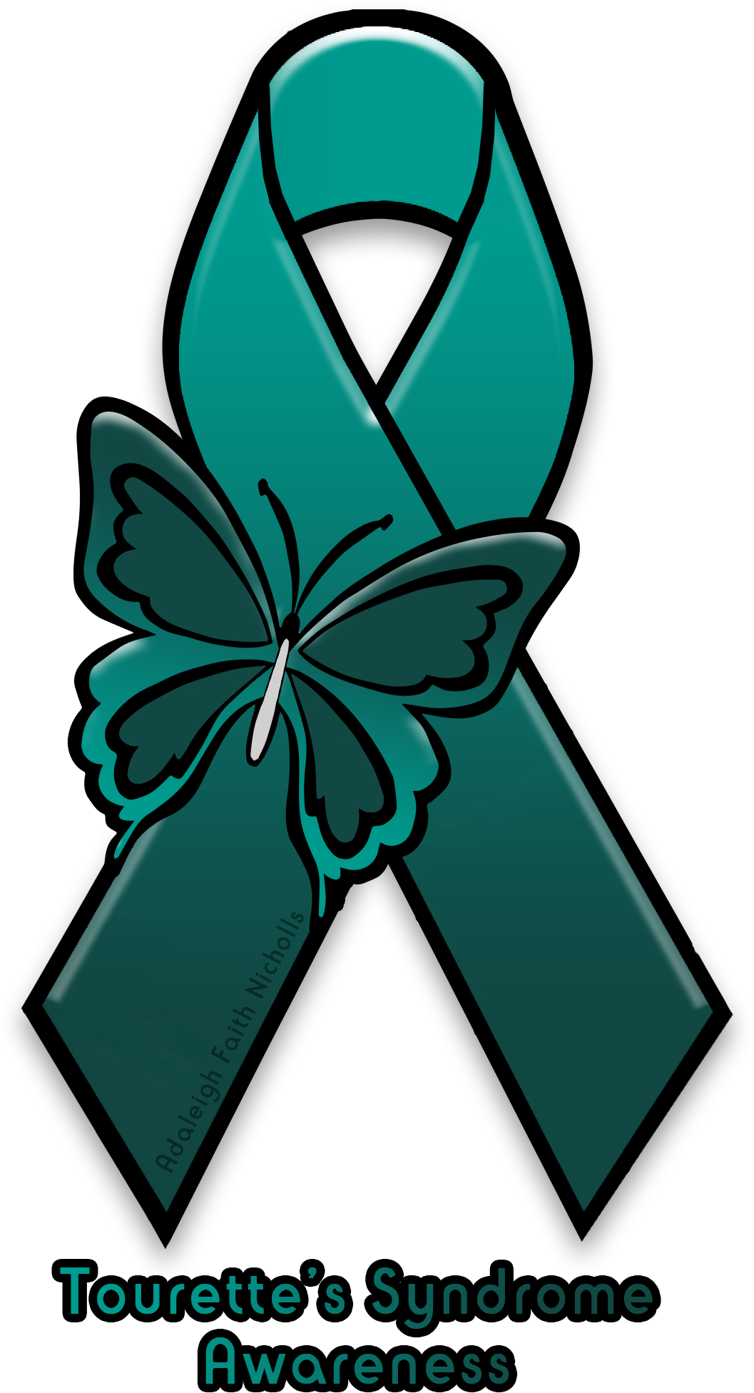 Adaleighfaith 1 0 Tourette's Syndrome Awareness Ribbon - Awareness Ribbon (1400x2000)
