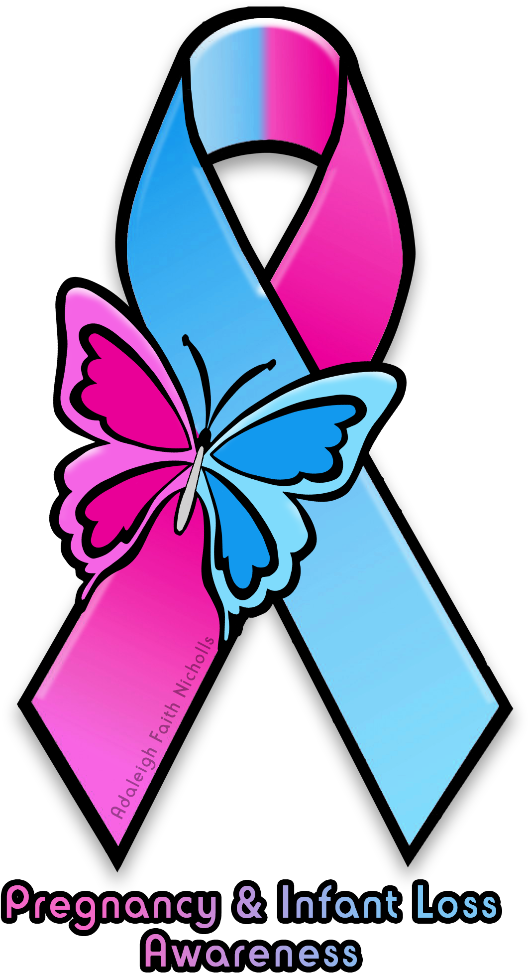 Adaleighfaith 2 0 Pregnancy And Infant Loss Awareness - Mental Health Green Ribbon Png (1400x2000)