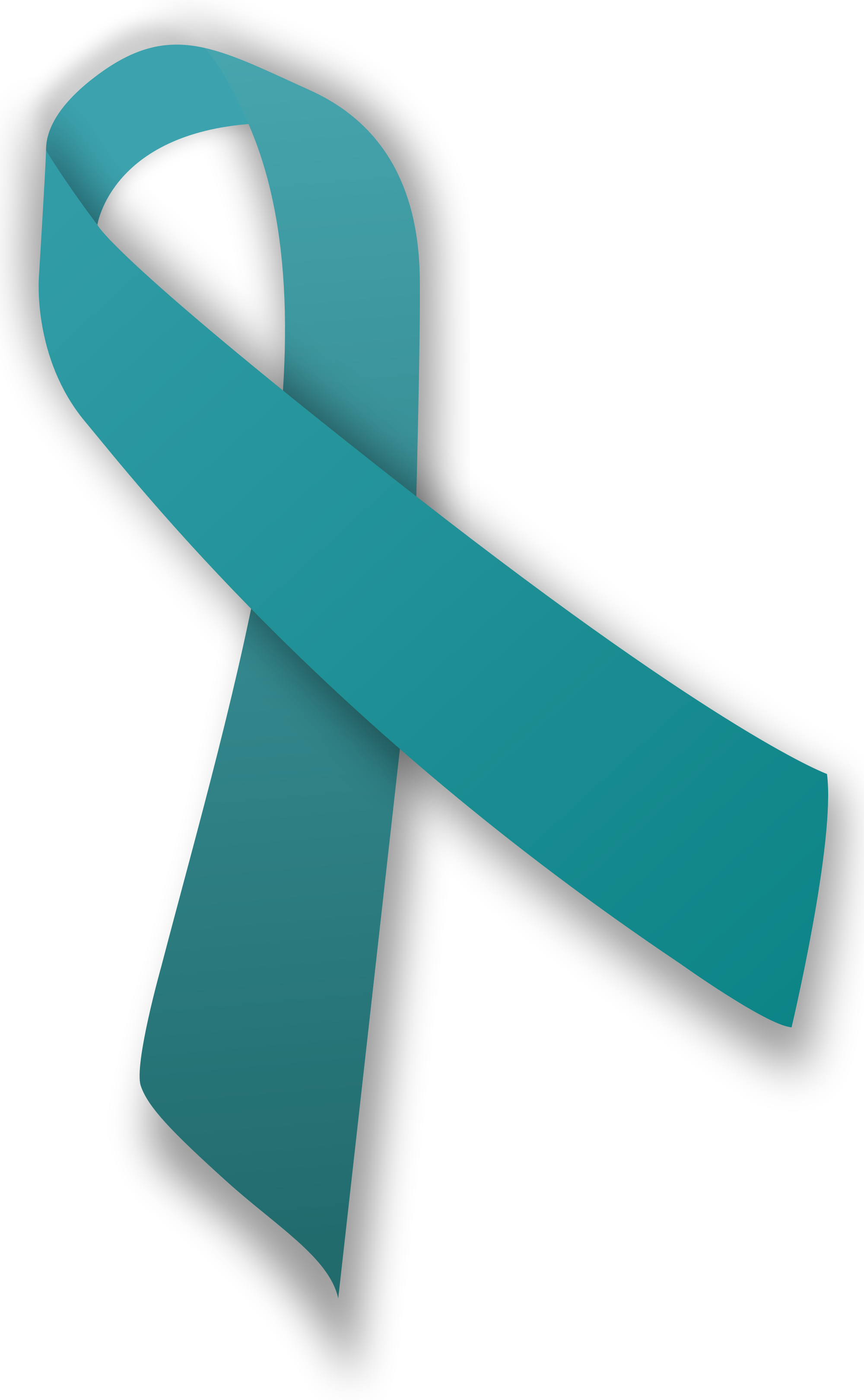 Teal Ribbon For Anxiety Awareness - Teal Ribbon (2000x3240)