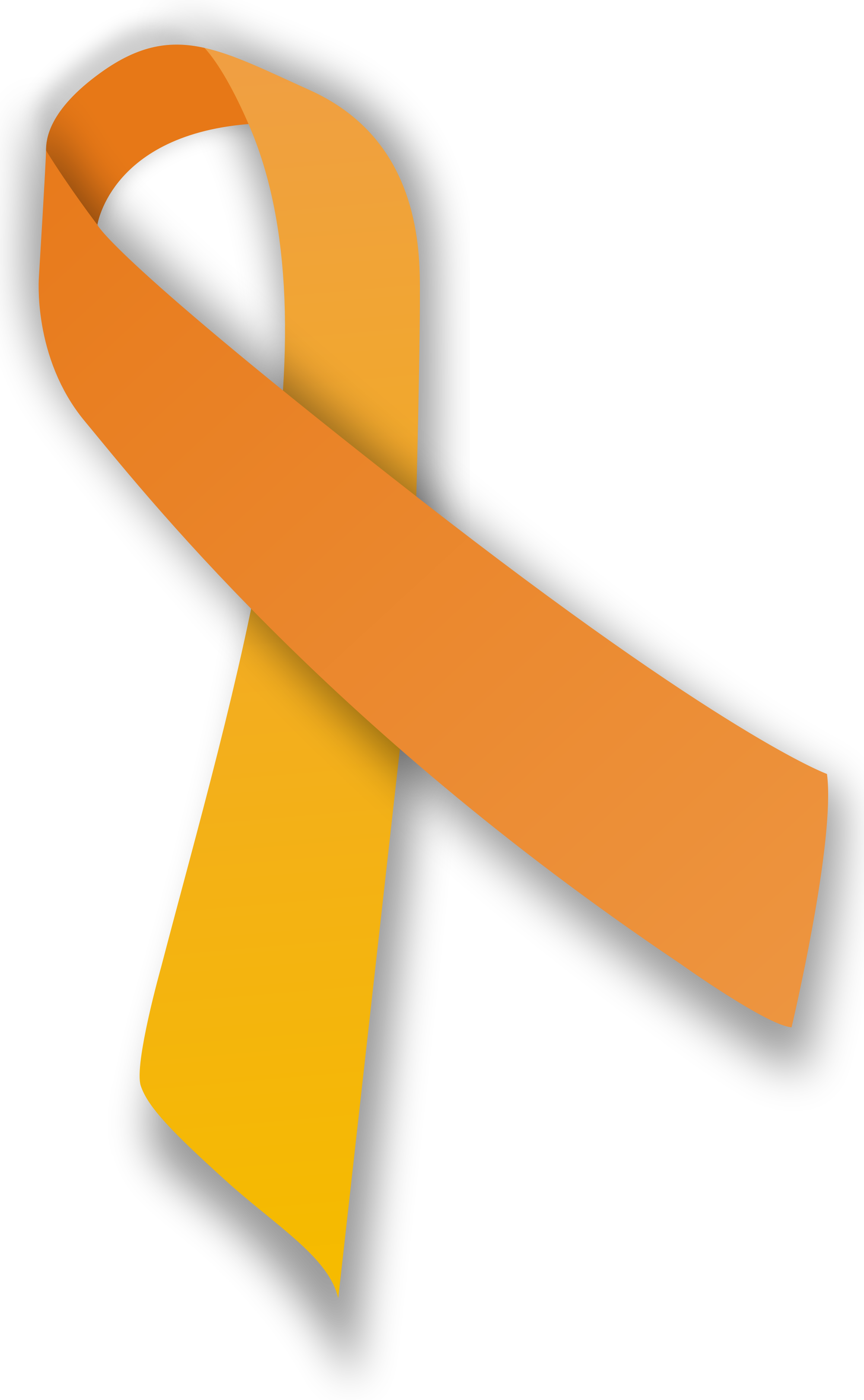 Orange Ribbon 370px-orange Ribbon Svg - Malnutrition Orange Ribbon (2000x3240)