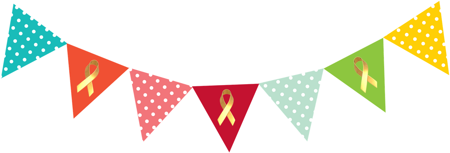 Childhood Cancer - Garden Party Clip Art (1600x587)