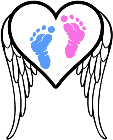 Pregnancy And Infant Loss Awareness Footprints - Baby Footprints Decal (387x480)
