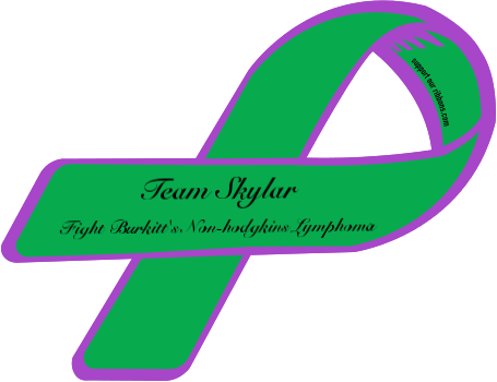 Awareness Ribbon Clip Art - Non Hodgkin's Lymphoma Ribbon (455x350)