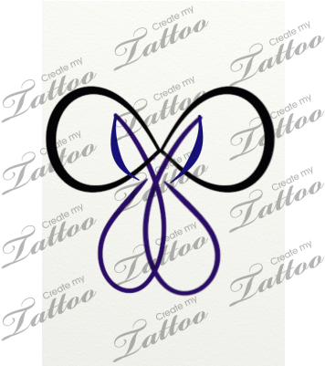 Custom Tattoo Infinity Design Hand Drawn Art By Veggiemusetattoos, - Two Roses Intertwined Tattoo (400x400)